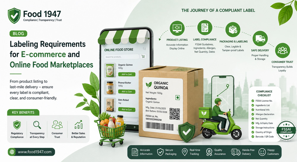Labeling Requirements for E-commerce and Online Food Marketplaces