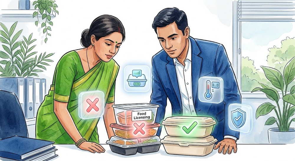 FSSAI notice reply for non-compliant food serving containers